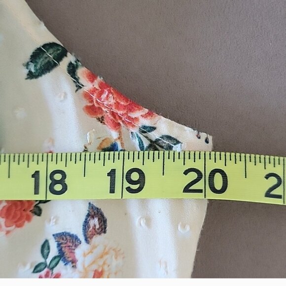 Farm Rio Floral Ruffle Blouse Large - Picture 8 of 8